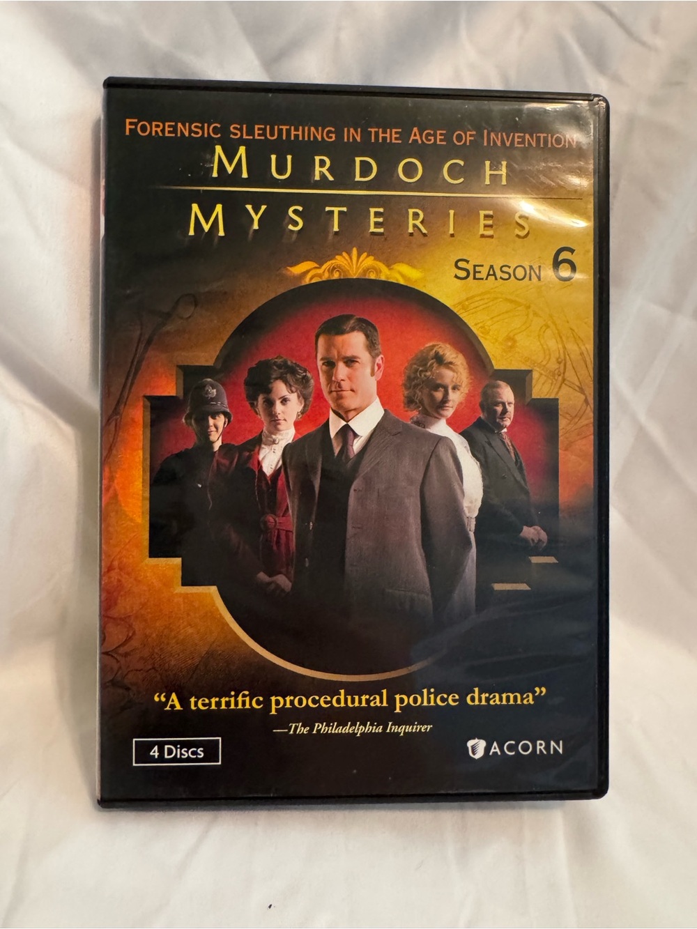 Acorn Murdoch Mysteries Season 6 DVD Set - Black, Gold, Red